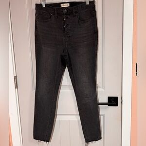 Madewell Faded Black High-Rise Skinny Jeans